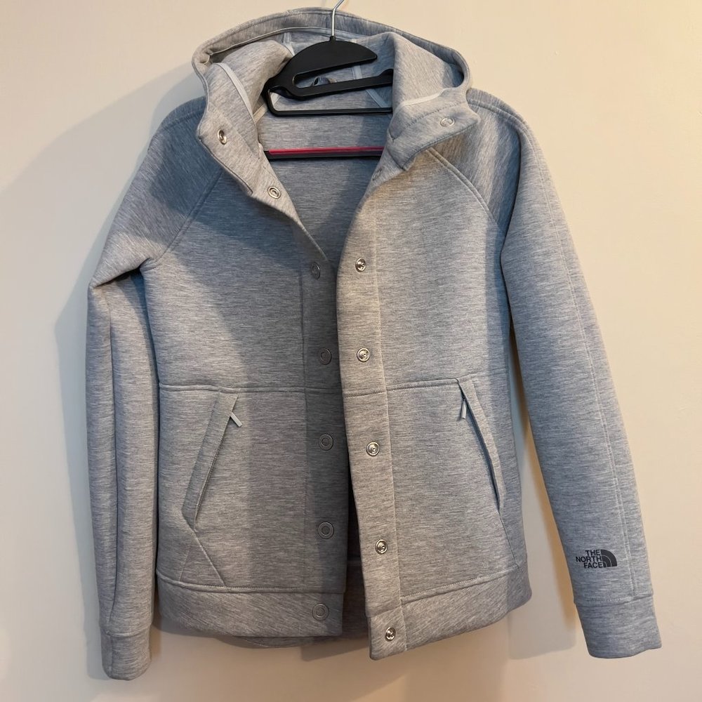 The North Face ® Full-Zip Hooded Neoprene Grey Jacket Size XS